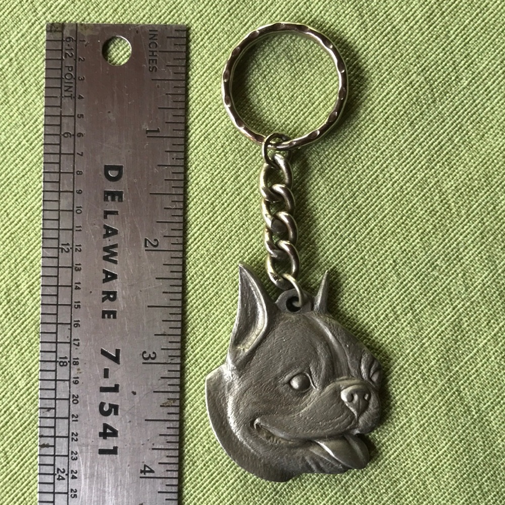 Vintage Boston Terrier Keychain